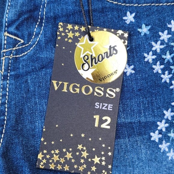 Vigoss  Girl Chelsea Denim Shorts Sz 12 - Picture 5 of 12